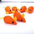 orange cat toy mouse shape with stuffing pet